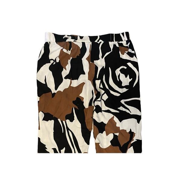 Chico’s NEW 2.5R Straight Leg Pants Abstract Multicolor Linen Blend Womens 14R - Picture 4 of 9